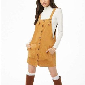 Button front overall dress